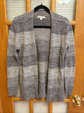 EUC Studio Works Gray Ombre Open-Front Knit Cardigan